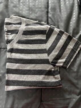 Men’s Striped Short Sleeve Tee - Black & Gray